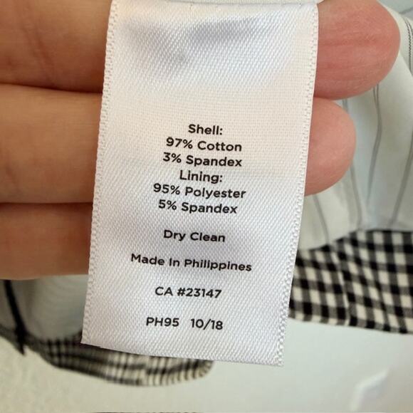 Talbots Gingham Single Button Blazer Black/White Pockets Vent Lined Women's 6 - Picture 11 of 13